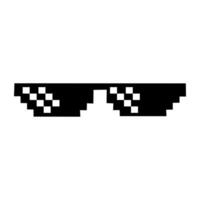 un par de Gafas de sol con un pixelado diseño vector