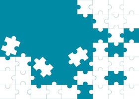 a puzzle piece is shown on a blue background vector