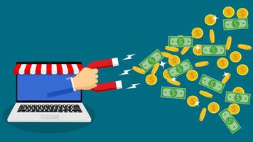 cómo a hacer dinero en línea con afiliado márketing vector