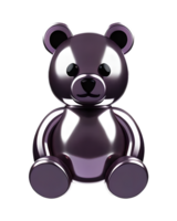 3d ilustración metálico oso png