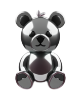 3D Illustration metallic bear png