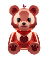 3d Illustration Rose Gold Bär png