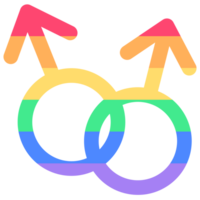 Cute and Colorful hand drawn kawaii pride month gender icon png