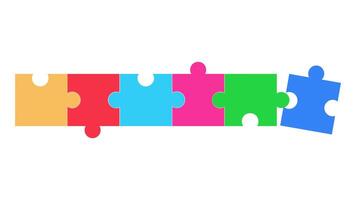 colorful puzzle pieces on a white background vector