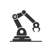 robot arm icon isolated on transparent background png