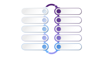 blu tono cerchio Infografica con 10 passi, processi o opzioni. presentazione diapositiva modello. png