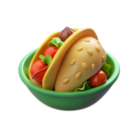 Mexico food, 3d cartoonist icon png