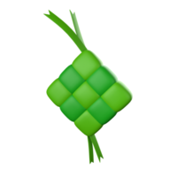 3d illustration de ketupat avec un islamique concept. adapté pour islamique vacances png