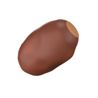3D illustration of a date commonly called kurma png