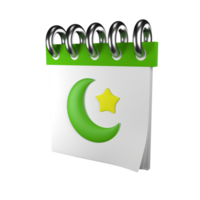 3D illustration of the Ramadan calendar png