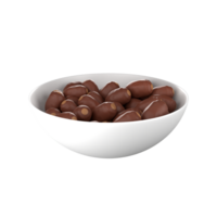 3D illustration of dates in a bowl. suitable to eat during the month of Ramadan png