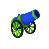 3D illustration of ramadan cannon png