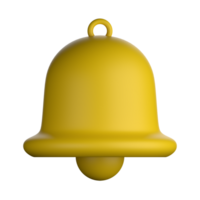 3d illustration of warning bell notification alert png