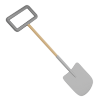 3d illustration of the shovel png
