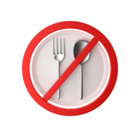 3D illustration of prohibited eating while fasting. suitable for Ramadan png