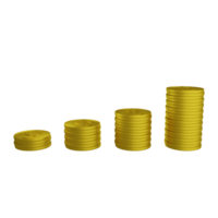 Stack of coins with profit concept png