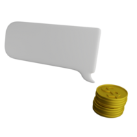 collection of coins with a speech bubble next to them png