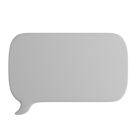 3D illustration of the speech bubble icon png