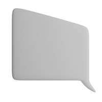 3D illustration of the speech bubble icon png