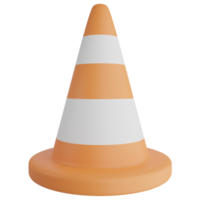 3D Illustration of the traffic cone png