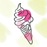 Hand drawn ice cream collection vector
