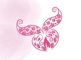 Beautiful butterfly outline illustration vector