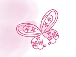 Beautiful butterfly outline illustration vector