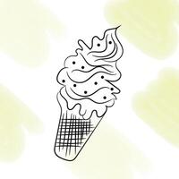 colección de helados dibujados a mano vector