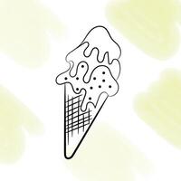 Hand drawn ice cream collection vector