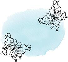 Butterfly outline with drawn details collection vector