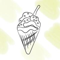 Hand drawn ice cream collection vector