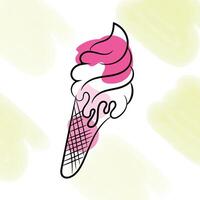 Hand drawn ice cream collection vector