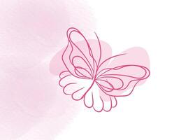 Beautiful butterfly outline illustration vector