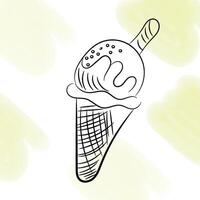 Hand drawn ice cream collection vector