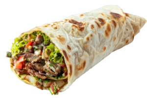 Freshly Made Shawarma Wrap png