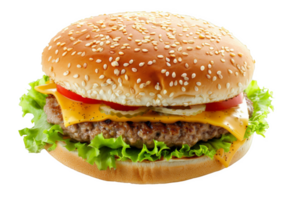 hamburger al formaggio con formaggio e lattuga png