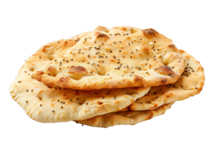 Fresh Baked Flatbread With Sesame Seeds png