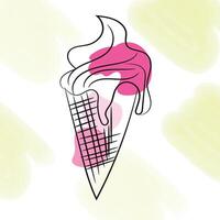 Hand drawn ice cream collection vector