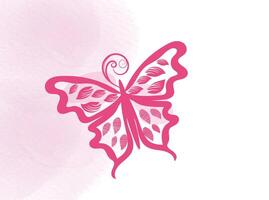 Beautiful butterfly outline illustration vector