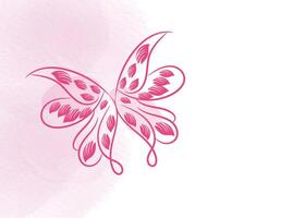 Beautiful butterfly outline illustration vector