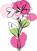 Monochromatic spring flowers collection vector