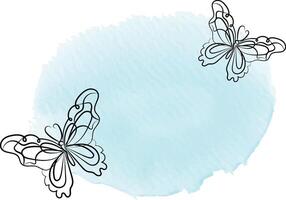 Butterfly outline with drawn details collection vector