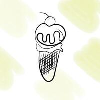 Hand drawn ice cream collection vector