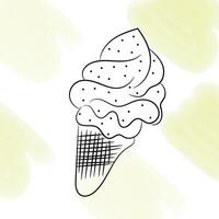 Hand drawn ice cream collection vector