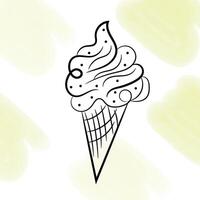 Hand drawn ice cream collection vector