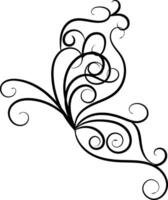 Beautiful butterfly outline illustration vector