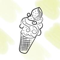 Hand drawn ice cream collection vector