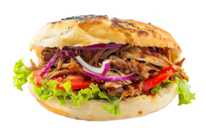 sappig doner kebab belegd broodje png