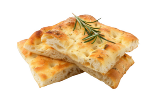 fraîchement cuit focaccia pain avec Romarin png