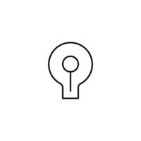 Electric Light Bulb icon for Advertisement. Perfect for web sites, books, stores, shops. Editable stroke in minimalistic outline style vector
